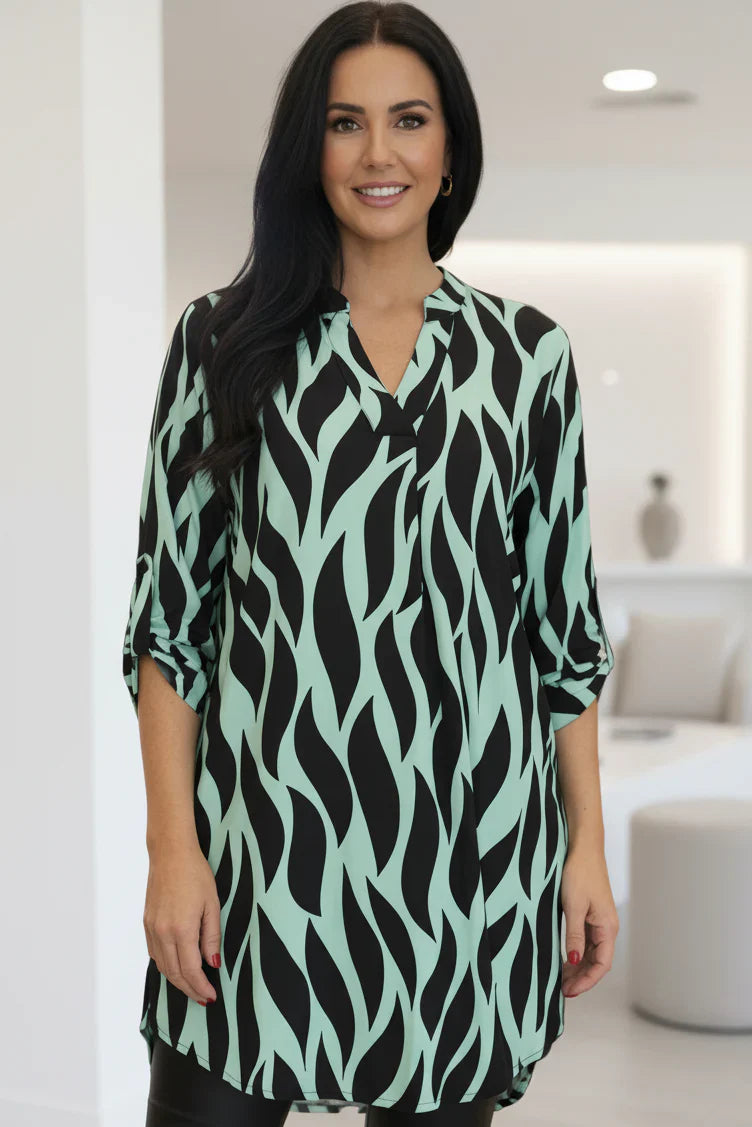 ELZA – ABSTRACT TUNIC BLOUSE